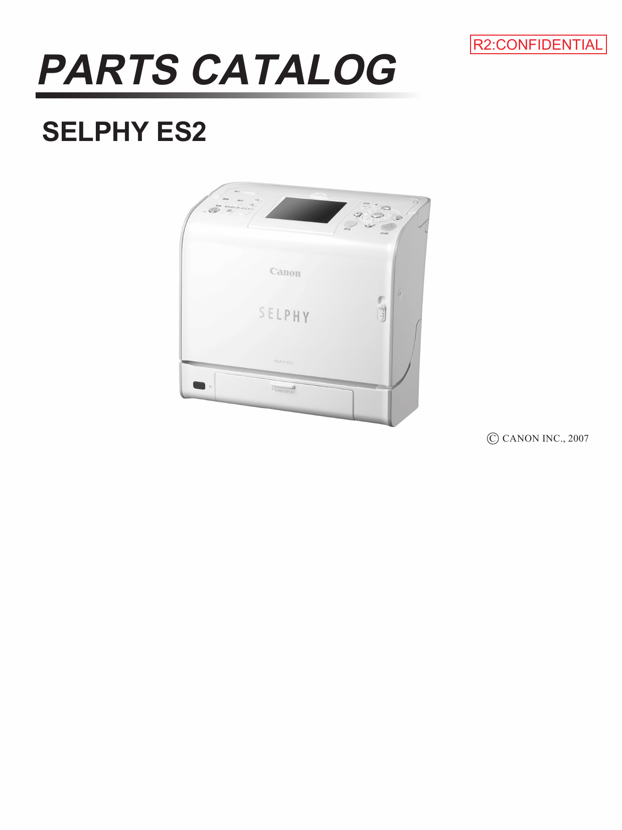 Canon SELPHY ES2 Parts Catalog Manual-1